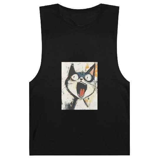 Funny Screaming Cat – Meme Expression Barnard Tanks