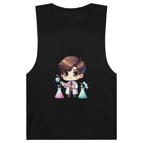 Cute Scientist Chibi Illustration Barnard Tanks