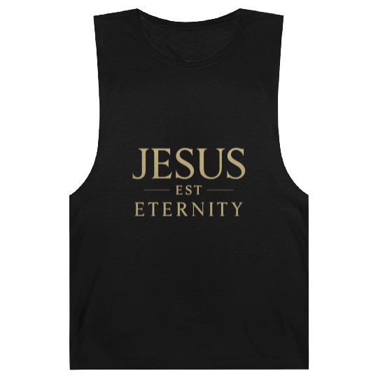 Eternal Jesus Design with Classic Typography Barnard Tanks