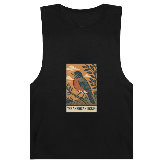 American Robin Nature Illustration Barnard Tanks