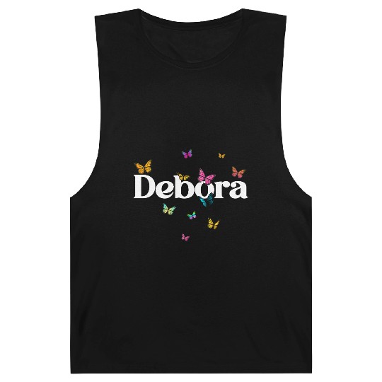 Colorful Butterflies and Bold Text Barnard Tanks