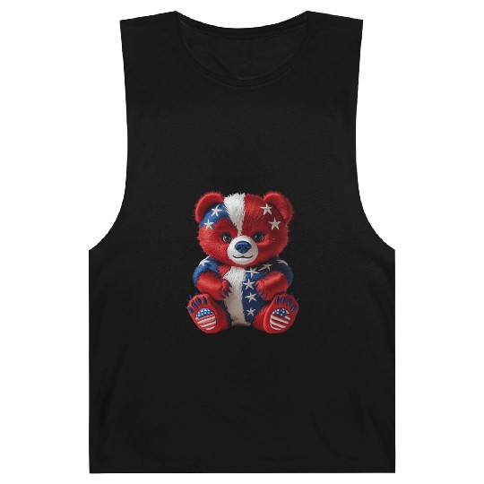 Patriotic Bear in Stars and Stripes Barnard Tanks