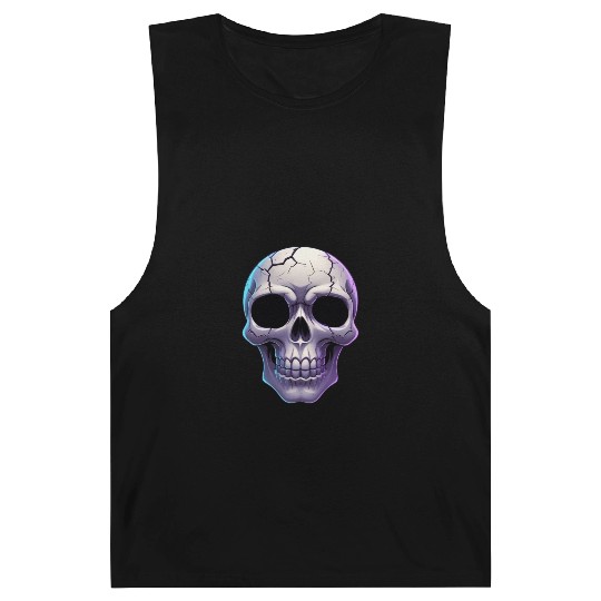 Cracked Midnight Skull Illustration Barnard Tanks