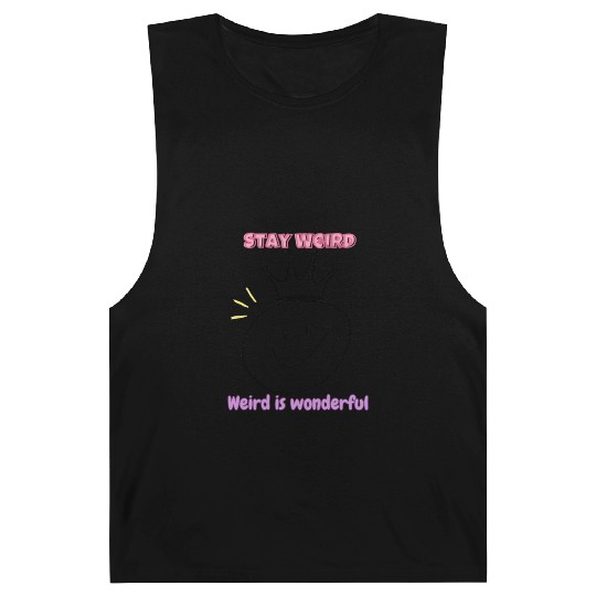 Stay Weird Smile Crown – Cute Pastel Aesthetic  Barnard Tanks