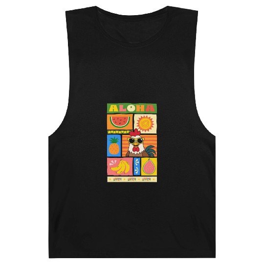 Aloha Chicken Barnard Tanks – Funny Tropical Design