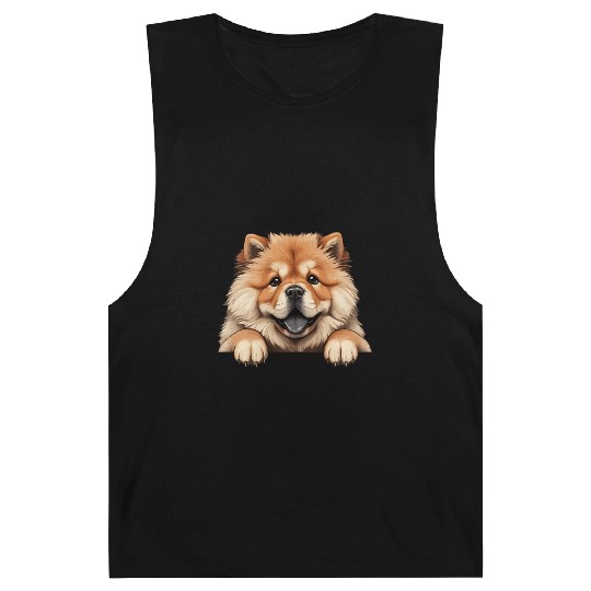 Playful Chow Chow Puppy Illustration Barnard Tanks
