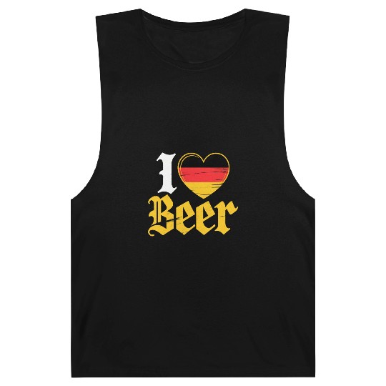 I Love Beer German Bier Funny Germany Flag Barnard Tanks