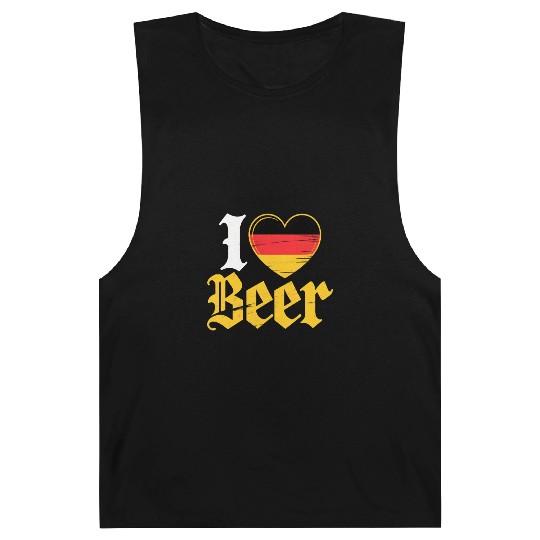 I Love Beer German Bier Funny Germany Flag Barnard Tanks