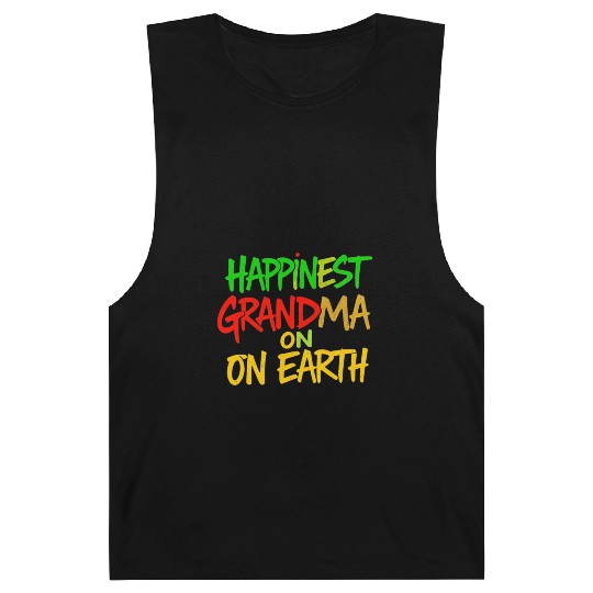 Happiest Grandma on Earth Colorful Design Barnard Tanks