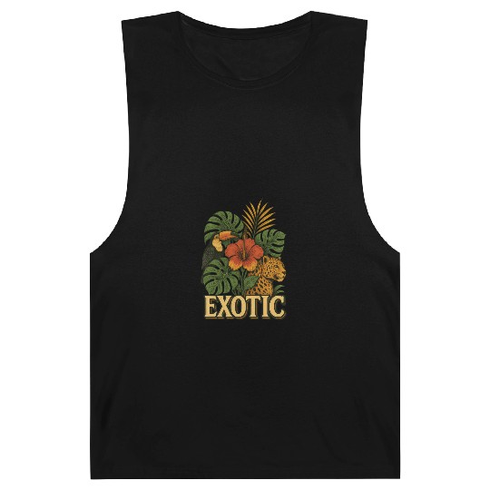 Vibrant Jungle Animal and Floral Print Barnard Tanks