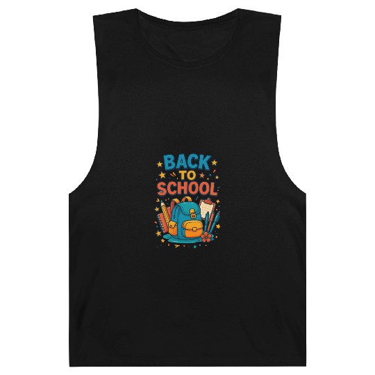 Colorful Back to School Backpack Design Barnard Tanks