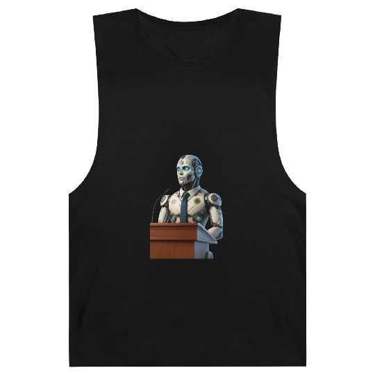 Futuristic Robot President Barnard Tanks