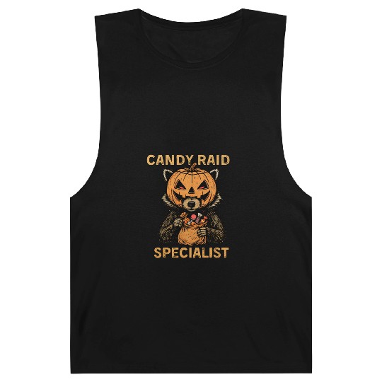 Candy Raid Specialist Halloween Raccoon Pumpkin Barnard Tanks