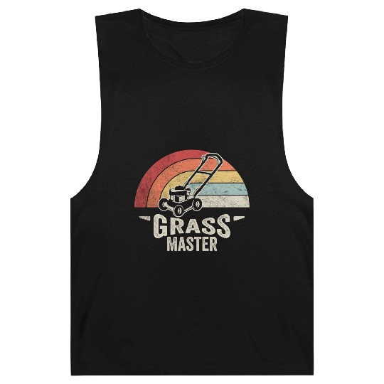 Grass Master Lawn Mowing Lawn Mower  Funny Retro Barnard Tanks