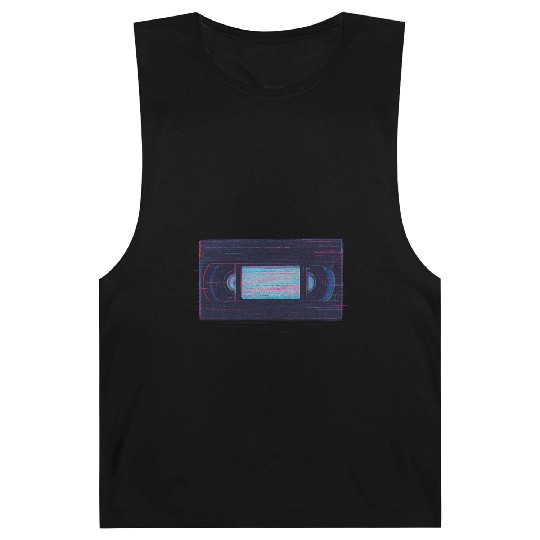 Retro VHS Tape Neon Glow Design Barnard Tanks