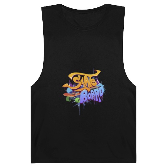 Skateboard Graffiti Art Design Barnard Tanks