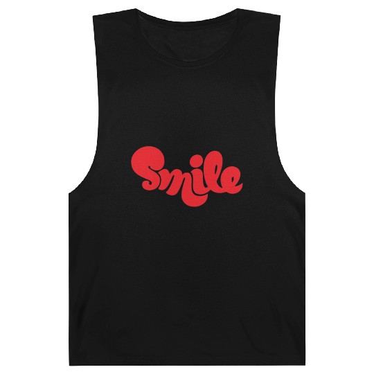 Vibrant Red Smile Typography Design Barnard Tanks