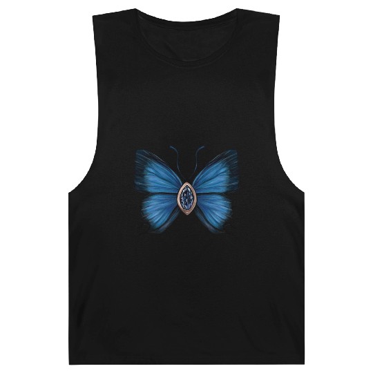 September Sapphire Blue Butterfly Gemstone Design Barnard Tanks