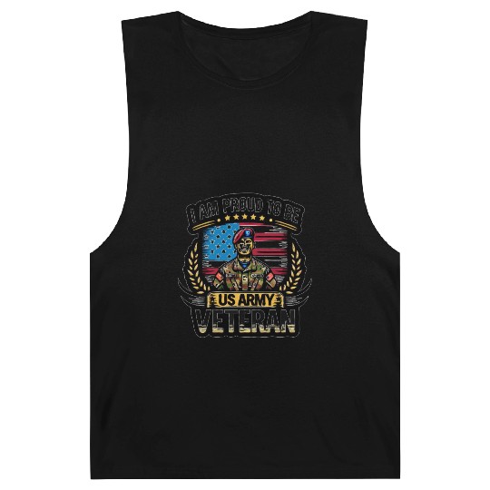 Proud US Army Vet Emblem Barnard Tanks