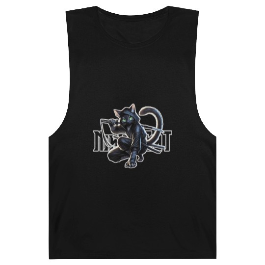 Stealthy Black Cat Ninjutsu Design Barnard Tanks