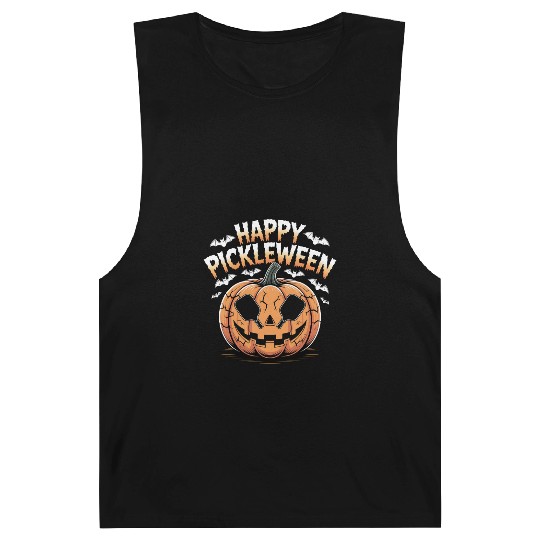 Pickleween Pickleball Playing Funny Halloween Barnard Tanks