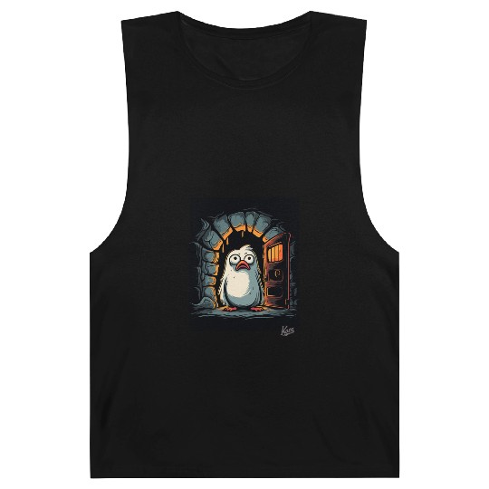 Whimsical Penguin in Secret Cave Barnard Tanks