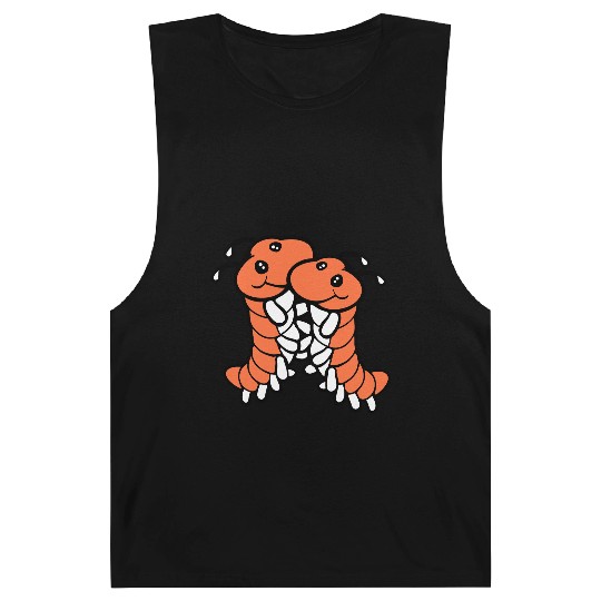 2 caterpillars cute two friends loving couple team Barnard Tanks