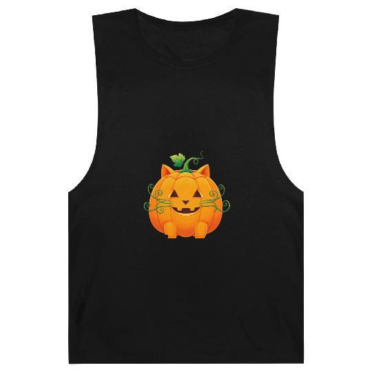 Whimsical Cat Pumpkin Costume Barnard Tanks