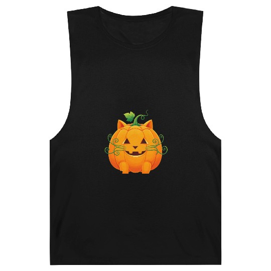 Whimsical Cat Pumpkin Costume Barnard Tanks
