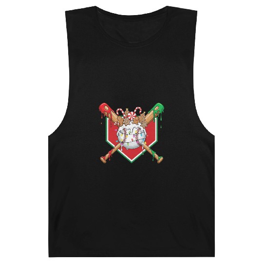 Basebal Christmas Drip For Boys Melting Ice Cream Barnard Tanks
