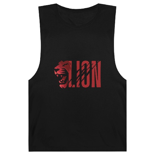 Vibrant Lion and Bold Typography Barnard Tanks