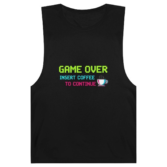 Pixelated Video Game Over Coffee Illustration Barnard Tanks