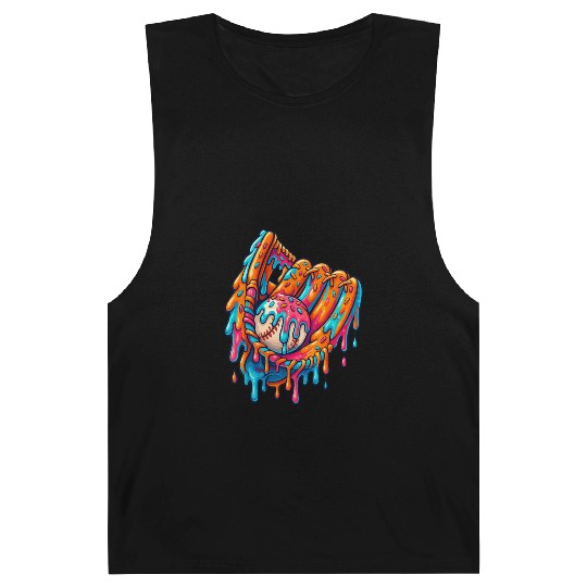 Baseball Drip Ice Cream Sprinkles Baseball Glove  Barnard Tanks