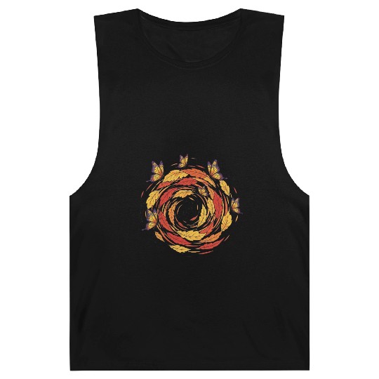 Autumn Leaves and Butterfly Spiral Barnard Tanks