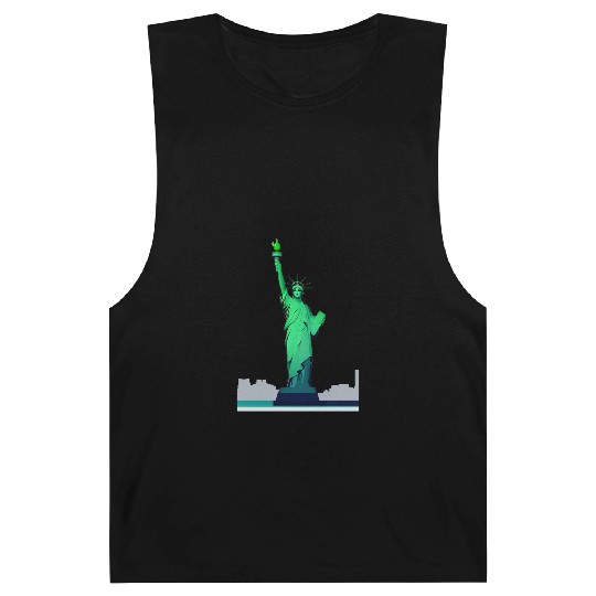 Modern Minimal Statue of Liberty – New York Icon Barnard Tanks