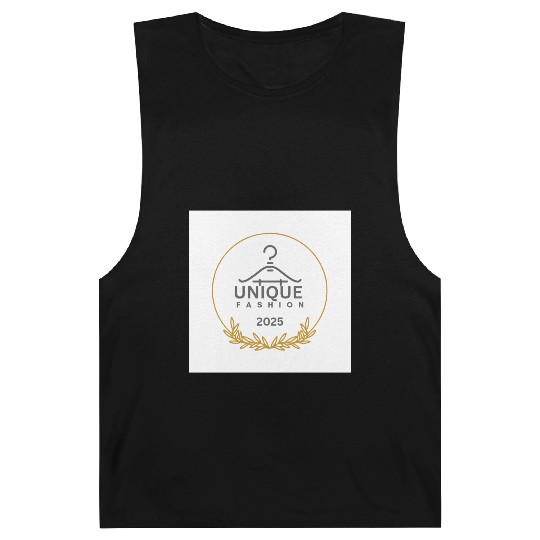 Black And Gold Minimalist Fashion Logo Barnard Tanks