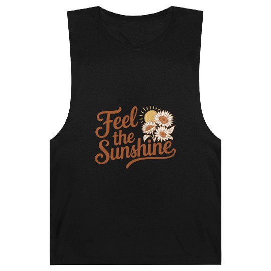 Sunflower and Sun Embrace Graphic Barnard Tanks