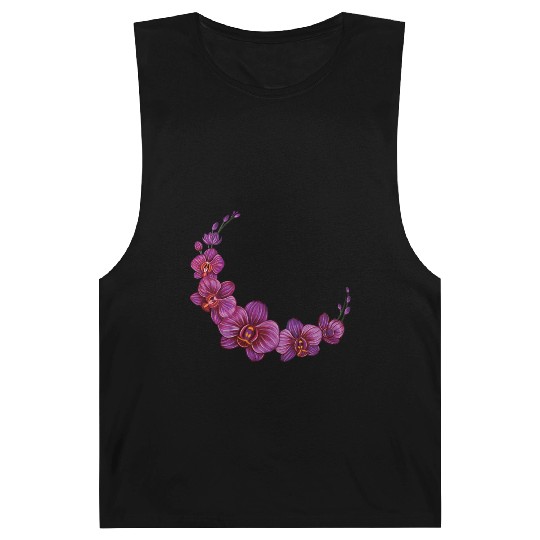 Violet Moon Orchid Flower branch illustration Barnard Tanks