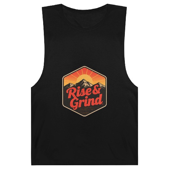 Rise & Grind – Motivational Design Barnard Tanks