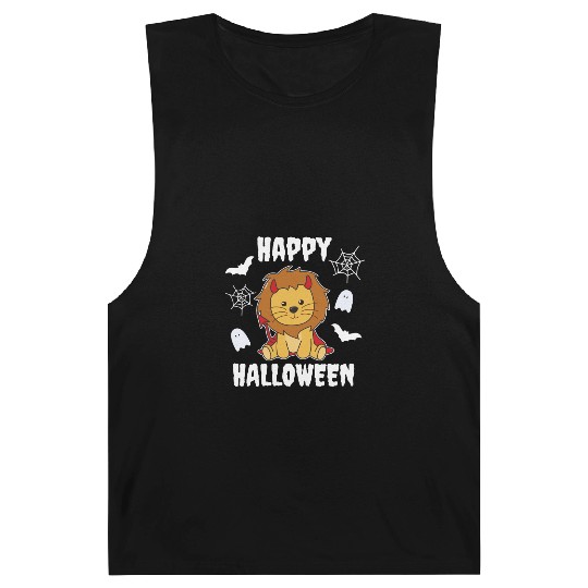 Lion Happy Halloween Devil Costume Barnard Tanks