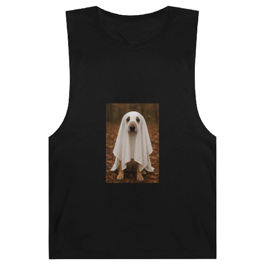 Autumn Forest Ghost Dog Tapestry Barnard Tanks