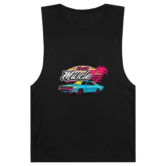Retro 1969 Muscle Car Sunset Design Barnard Tanks