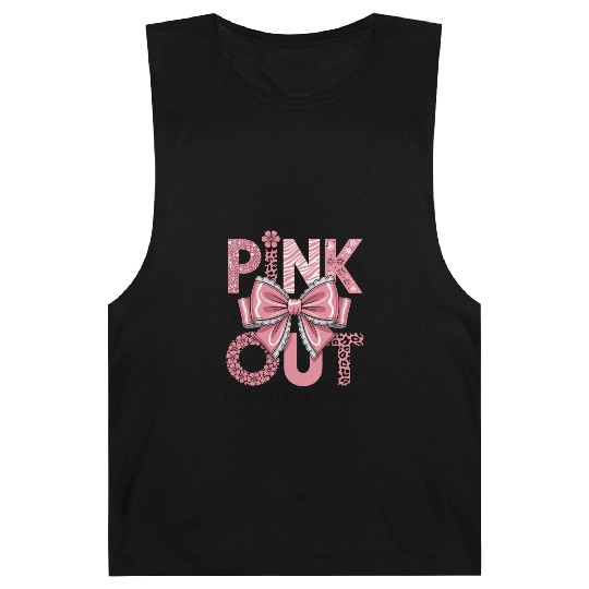Pink Out Breast Cancer Awareness Coquette Bow  Barnard Tanks