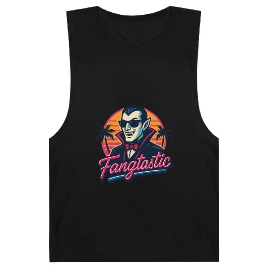 Fangtastic – Retro Vampire Neon Style Barnard Tanks