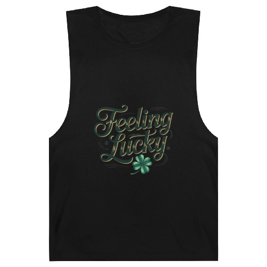 Felling Lucky Shamrock Typography Barnard Tanks