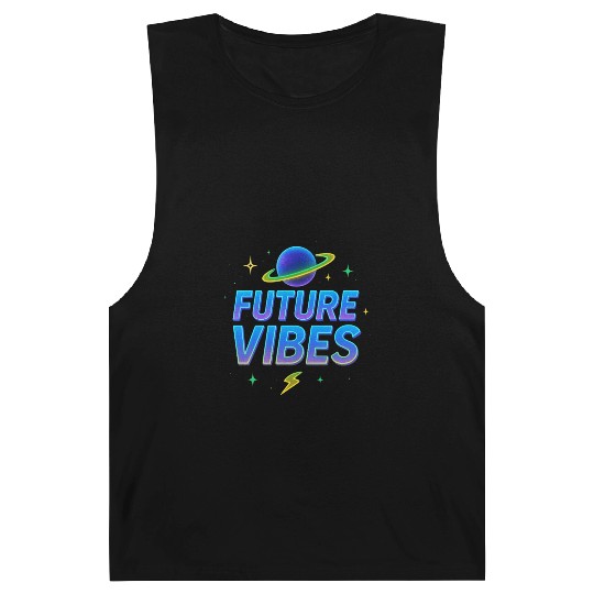Future Vibes Neon Planet Design Barnard Tanks
