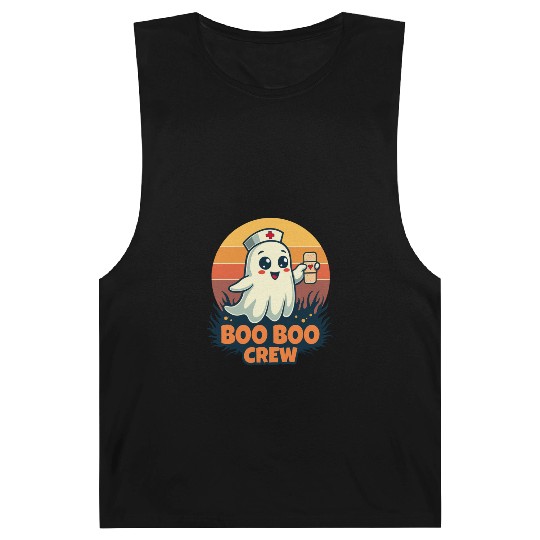 Halloween Boo Boo Crew Cute Ghost Nurse Doctor Barnard Tanks