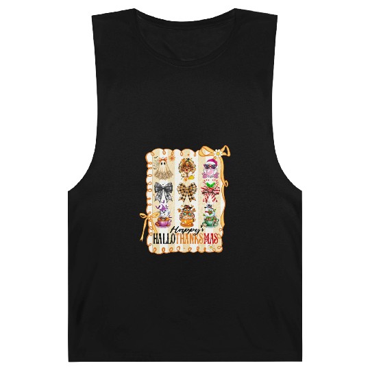 Thanksgiving Christmas Happy Hallothanksmas Barnard Tanks