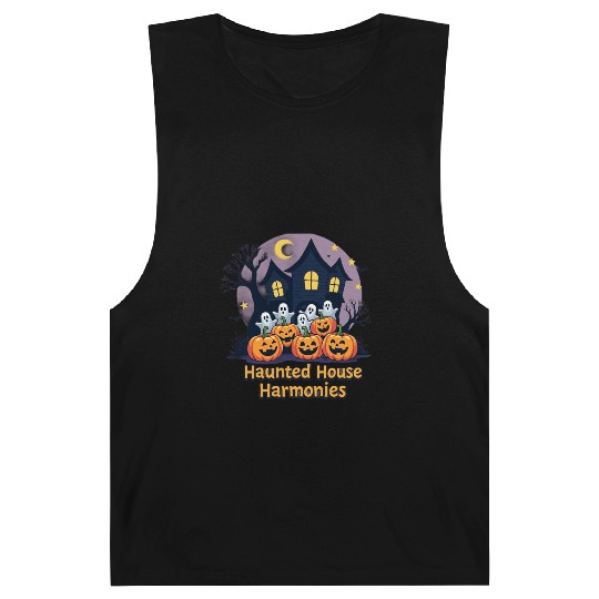 Haunted House Harmonies Halloween Design Barnard Tanks