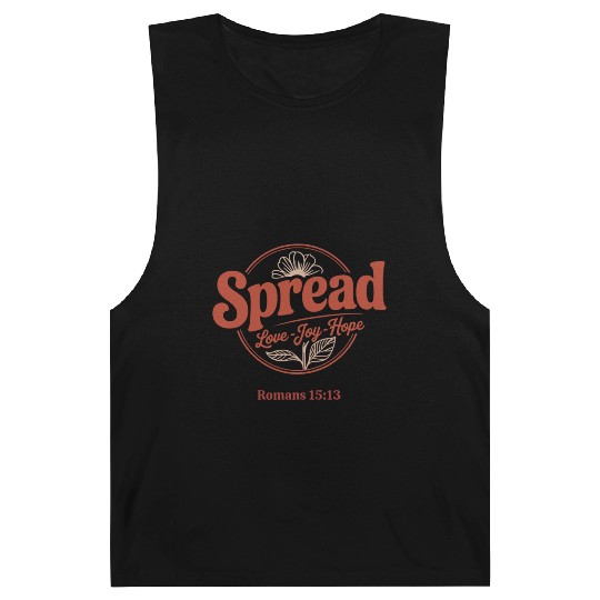 Spread Love, Joy, Hope - Romans 15:13 Barnard Tanks
